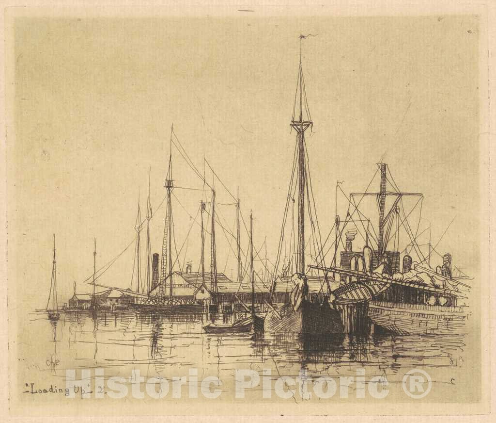 Art Print : Charles A. Platt, Loading Up, 1881 - Vintage Wall Art