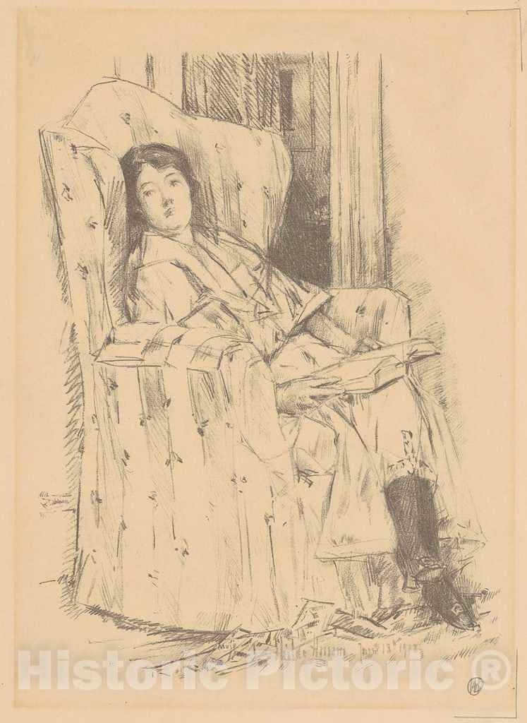 Art Print : Childe Hassam, Deshabille, 1918 - Vintage Wall Art