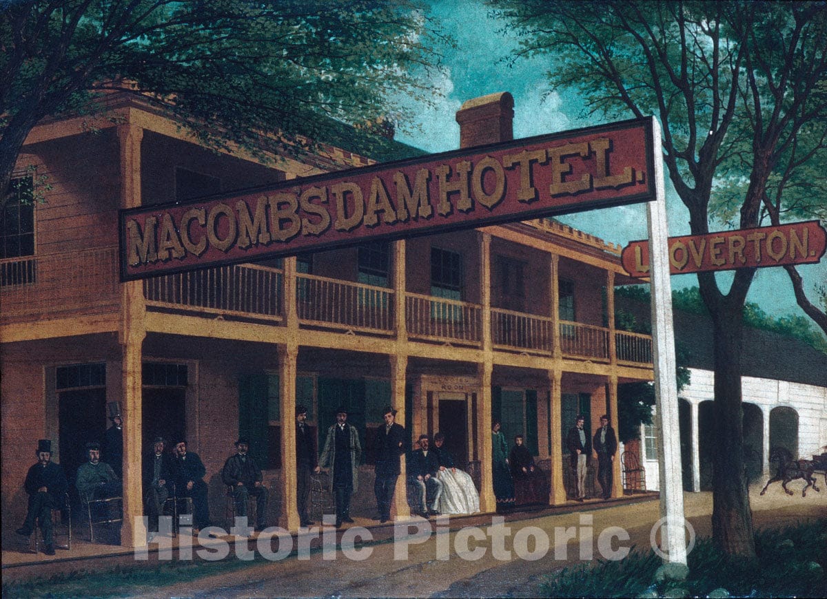 Art Print : M. A. Sullivan - Macomb's Dam Hotel : Vintage Wall Art