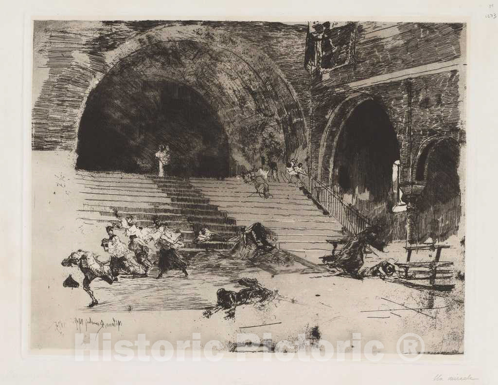 Art Print : MosÃ¨ Bianchi, A Miracle (Un Miracle), 1874 - Vintage Wall Art