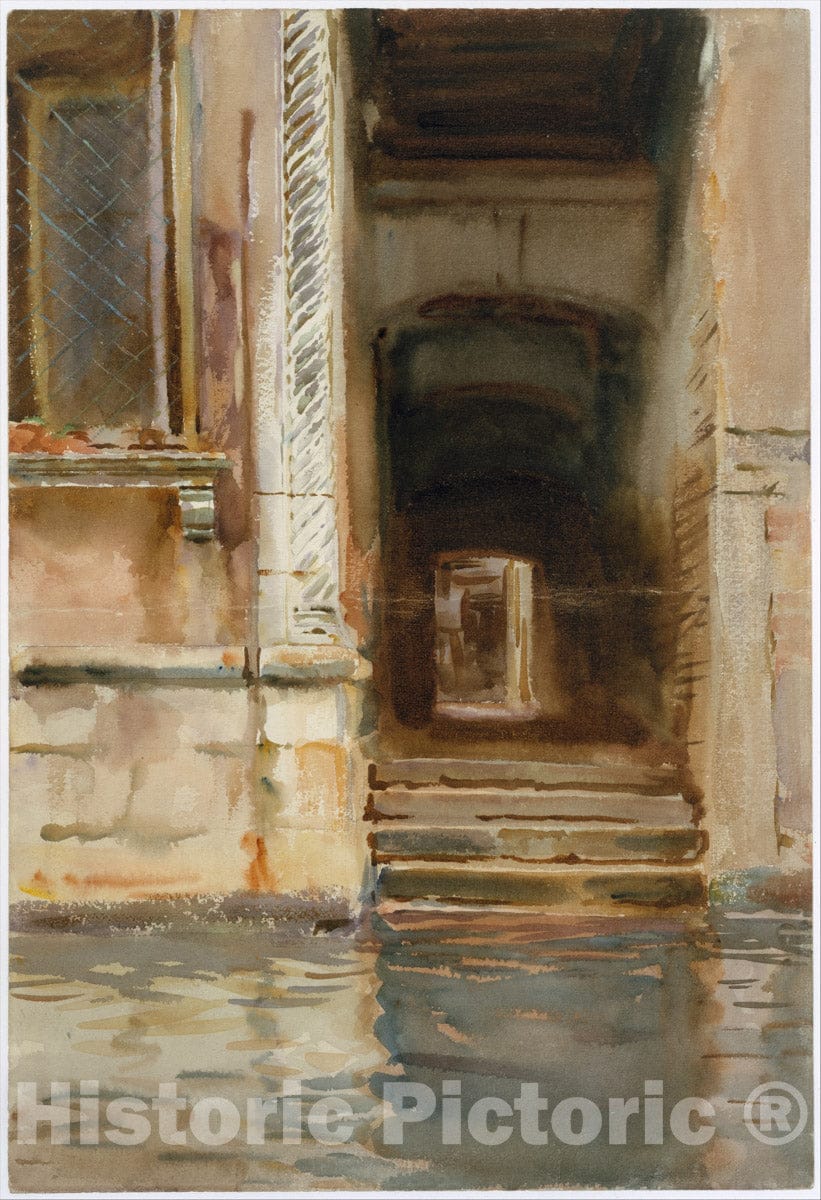 Art Print : John Singer Sargent - Venetian Passageway : Vintage Wall Art
