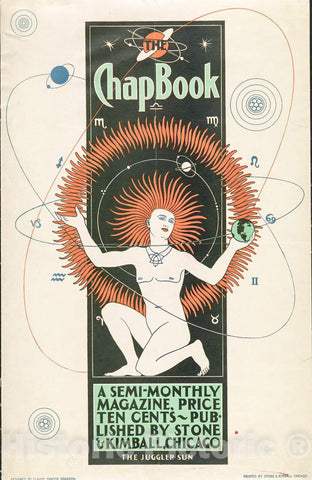 Vintage Poster - The chap - Book, no. 14: The Juggler Sun., Historic Wall Art