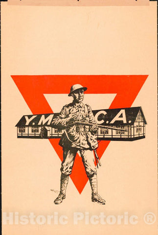 Vintage Poster -  Y.M[.] C.A. -  Edgar Wright., Historic Wall Art