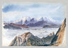 Art Print : John Singer Sargent - Iselle from Mount Pilatus (from Splendid Mountain Watercolours Sketchbook) : Vintage Wall Art