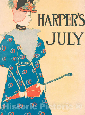 Vintage Poster -  Harper's [for] July 1, Historic Wall Art