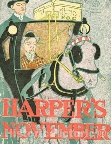 Vintage Poster -  Harper's November, Historic Wall Art