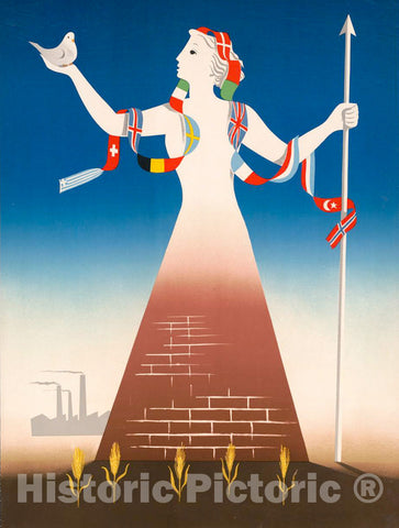 Vintage Poster -  [A Solid Foundation for Peace, Agriculture, and Industry Through Cooperation], Historic Wall Art