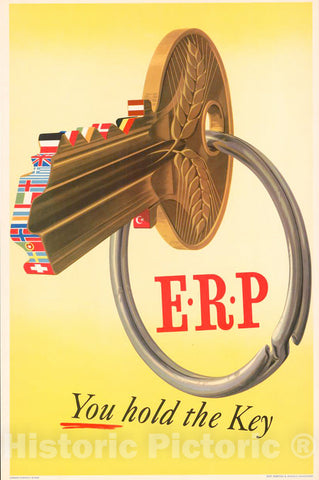 Vintage Poster -  E.R.P. You Hold The Key -  Roy Horton & Ronald Sandifort., Historic Wall Art