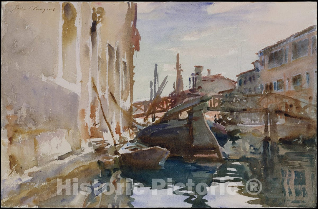 Art Print : John Singer Sargent - Giudecca : Vintage Wall Art