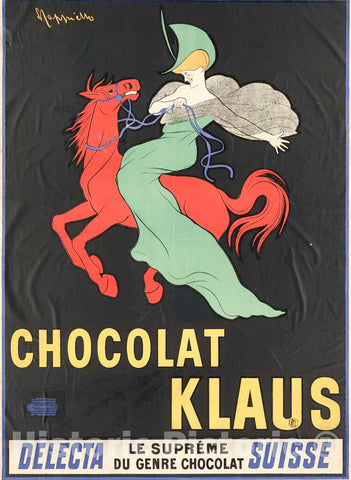 Vintage Poster -  Chocolat Klaus -  L. Capiello., Historic Wall Art