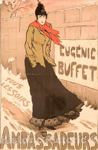 Vintage Poster -  EugÃ©nie Buffet -  Ambassadeurs, Historic Wall Art