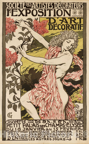 Vintage Poster -  1e. Exposition d'Art DÃ©coratif -  E.G., Historic Wall Art