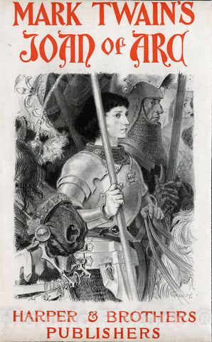 Vintage Poster -  Mark Twain's Joan of Arc -  Grasset '94., Historic Wall Art