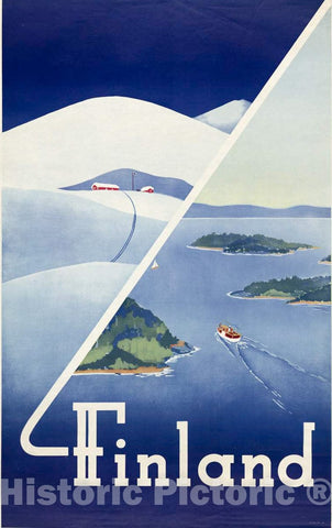 Vintage Poster -  Finland -  E. HÃ¶lttÃ¤ '48., Historic Wall Art