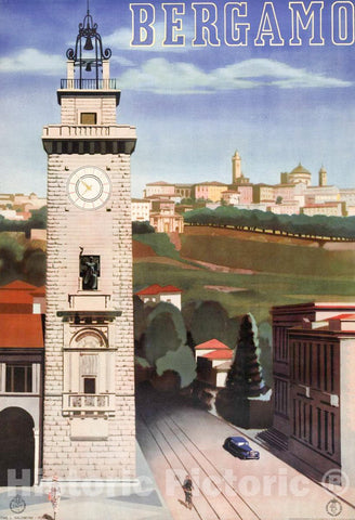 Vintage Poster -  Bergamo, Historic Wall Art