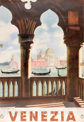 Vintage Poster -  Venezia 1, Historic Wall Art