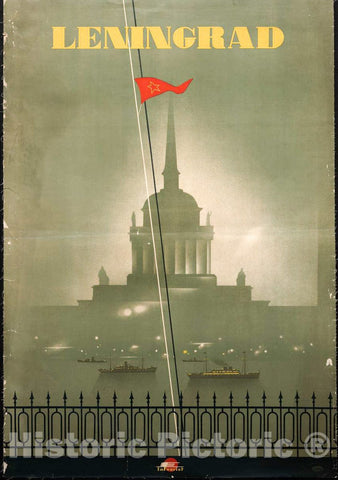 Vintage Poster -  Leningrad -  N. Zhukov., Historic Wall Art
