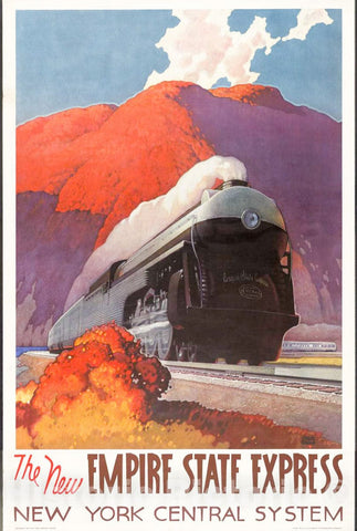 Vintage Poster -  The New Empire State Express, New York Central System, New York, 1941, Historic Wall Art