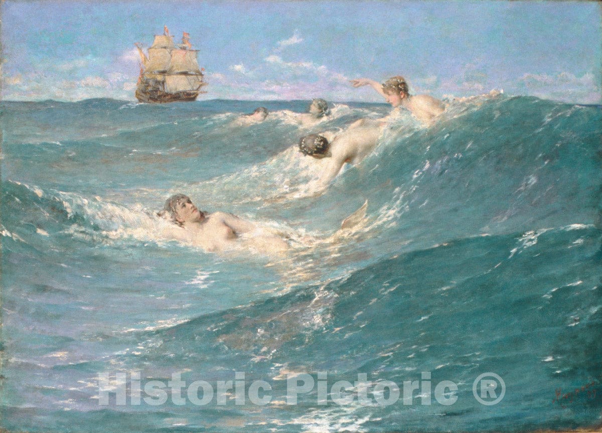 Art Print : George Willoughby Maynard - in Strange Seas : Vintage Wall Art