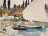 Art Print : John Singer Sargent - Boats 1 : Vintage Wall Art