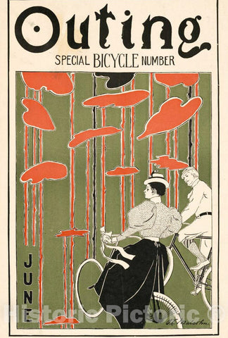 Vintage Poster -  Outing, Special Bicycle Number. June, Historic Wall Art