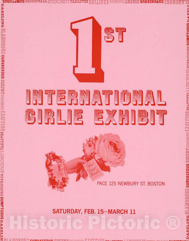 Vintage Poster - 1st International Girlie Exhibit, Historic Wall Art