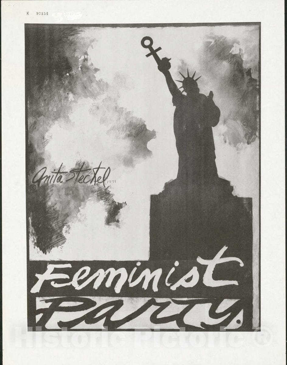 Vintage Poster -  Feminist Party, Historic Wall Art