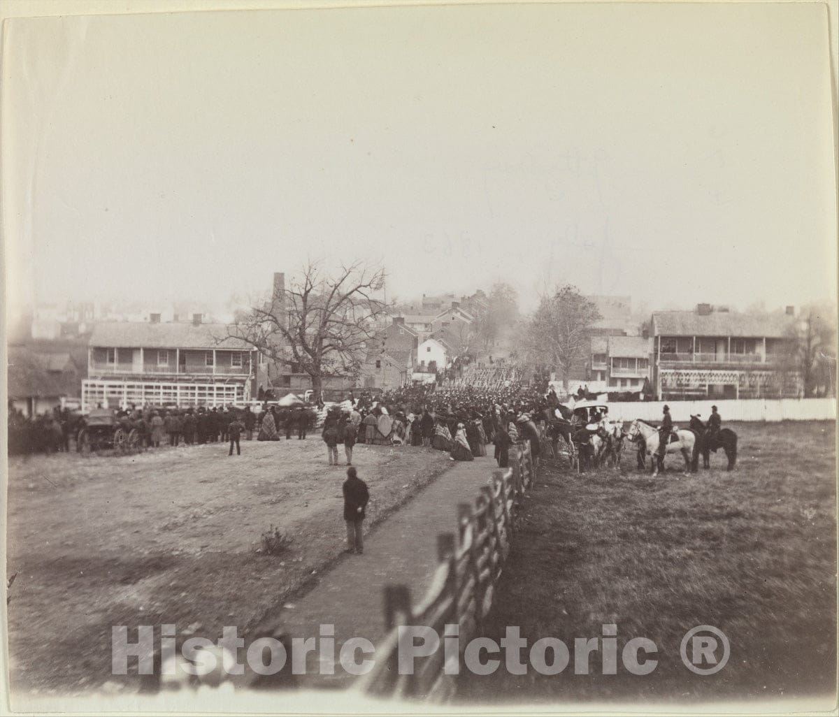 Photo Print : Procession of Troops and Civilians, Dedication of Soldiers' National Cemetery, Gettysburg, Pennsylvania - Tyson - 1863 : Vintage Wall Art
