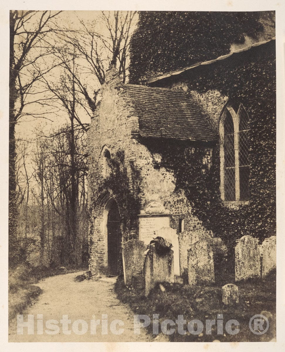 Photo Print : William Harcourt Ranking - Church Porch, Earlham, Near Norwich : Vintage Wall Art