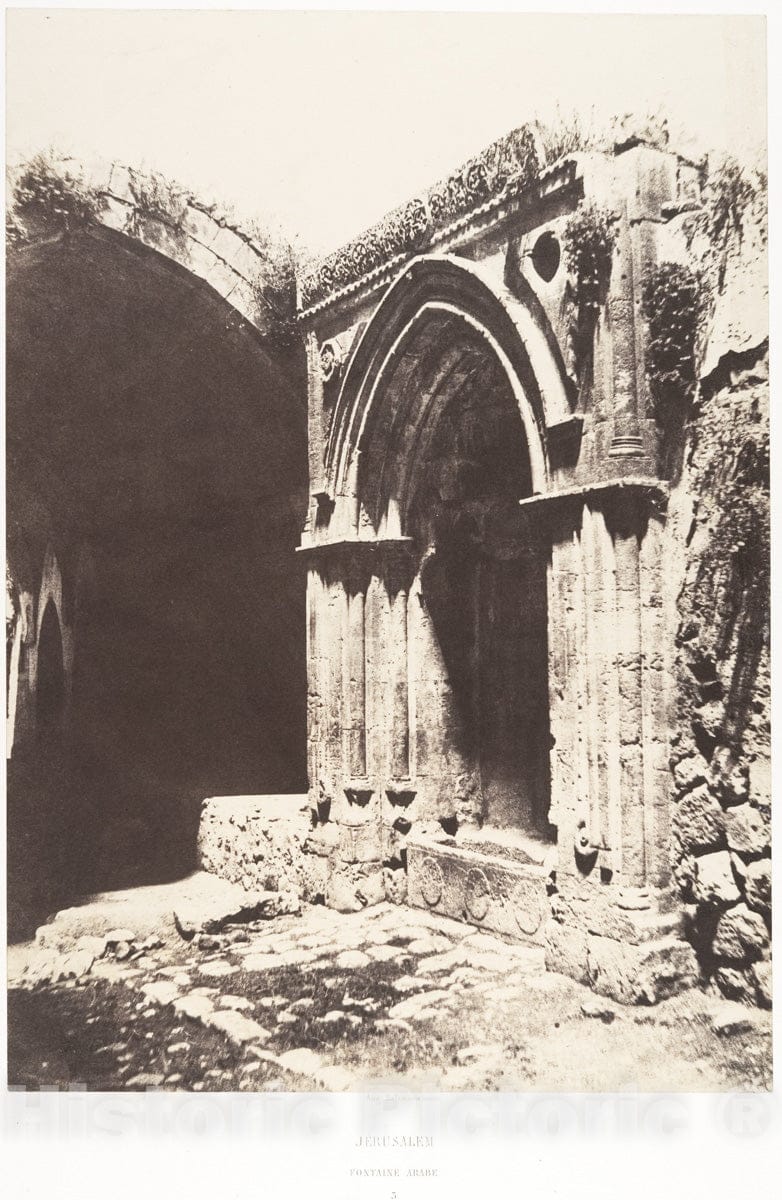 Photo Print : Auguste Salzmann - Jérusalem, Fontaine Arabe, 3 : Vintage Wall Art