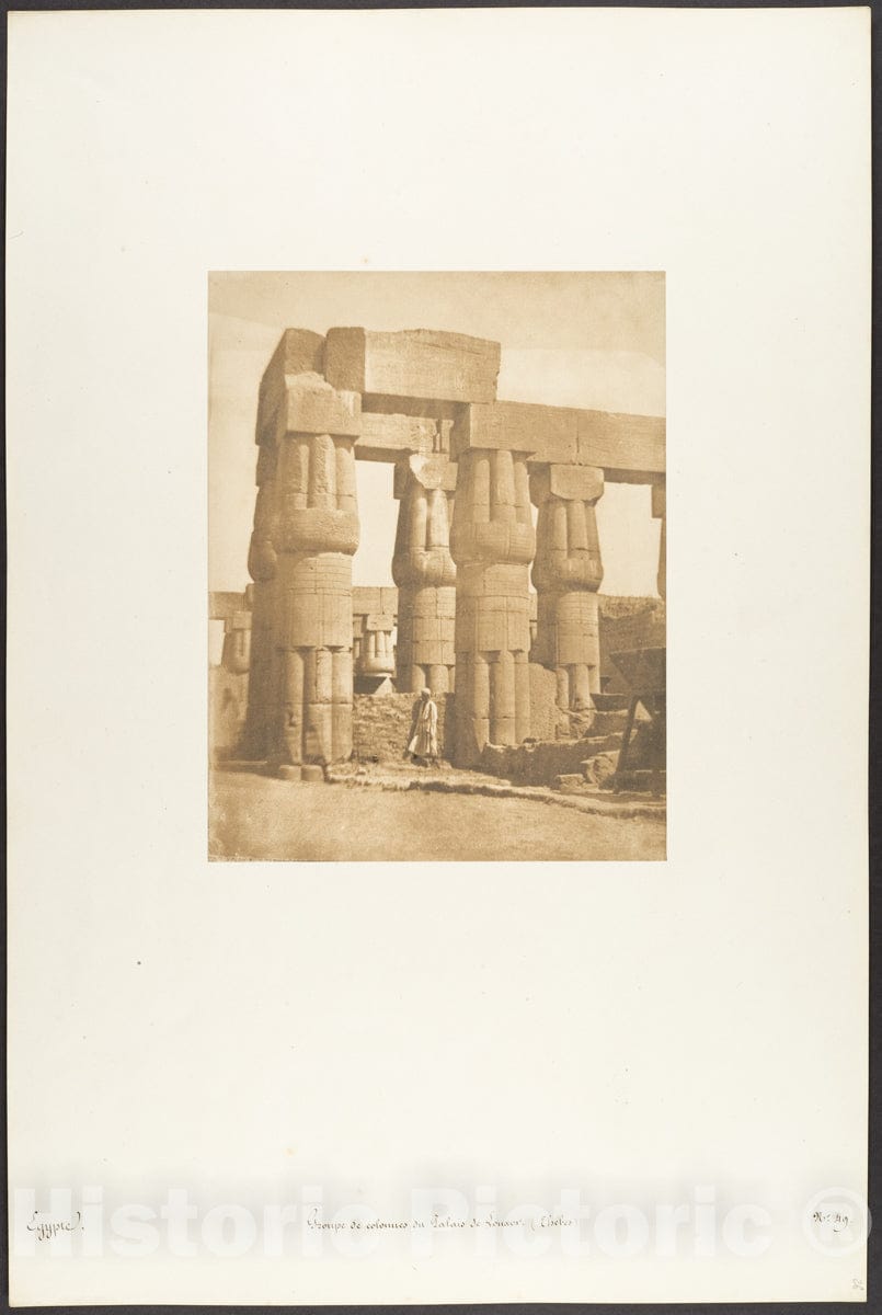 Photo Print : Maxime Du Camp - Groupe de colonnes du Palais de Louxor, Thèbes : Vintage Wall Art