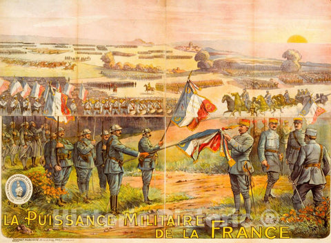 Vintage Poster -  La Puissance Militaire de la France 1, Historic Wall Art