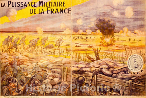 Vintage Poster -  La Puissance Militaire de la France 2, Historic Wall Art