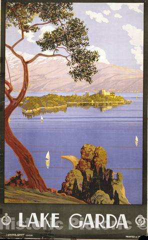 Vintage Poster -  Lake Garda -  Tremator, 924., Historic Wall Art