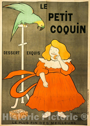 Vintage Poster -  Le Petit coquin, Dessert exquis -  L. Cappiello., Historic Wall Art