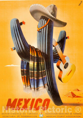 Vintage Poster -  Mexico -  Espert., Historic Wall Art