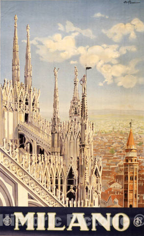 Vintage Poster -  Milano -  A. Pomi., Historic Wall Art