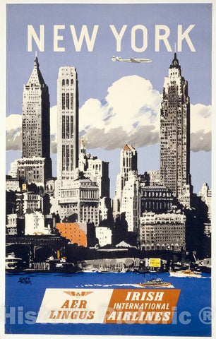 Vintage Poster -  New York -  Adolph Treidler., Historic Wall Art