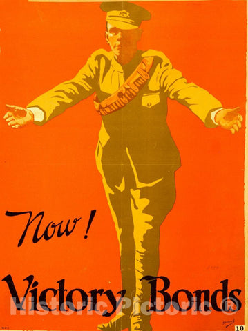 Vintage Poster -  Now! Victory Bonds -  Sampson., Historic Wall Art