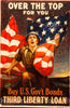 Vintage Poster -  Over The top for You -  Buy U.S. Gov't Bonds, Third Liberty Loan -  Sidney H. Riesenberg., Historic Wall Art