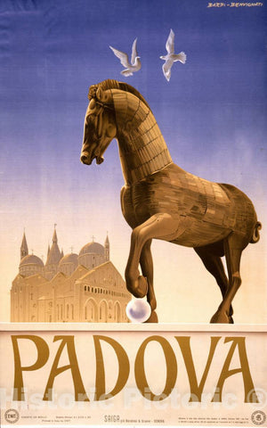 Vintage Poster -  Padova -  Barbi -  Benvignati., Historic Wall Art