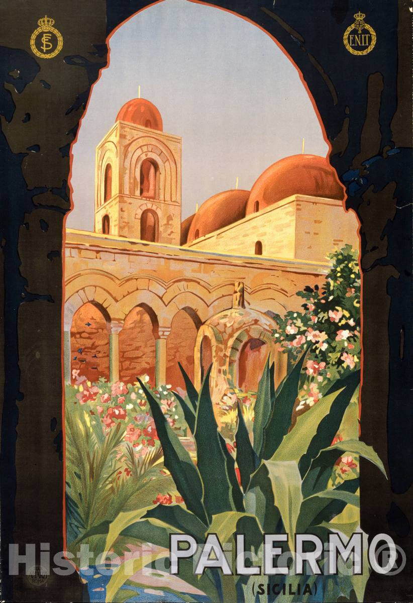Vintage Poster -  Palermo (Sicilia), Historic Wall Art