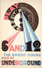 Vintage Poster -  Play Between 6 and 12, The Bright Hours -  Go by Underground -  E. MCK. Kauffer., Historic Wall Art