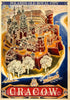 Vintage Poster -  Poland's Old Royal City - Cracow -  W. Chomicz., Historic Wall Art