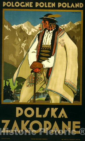 Vintage Poster -  Polska - Zakopane -  S. Norblin., Historic Wall Art