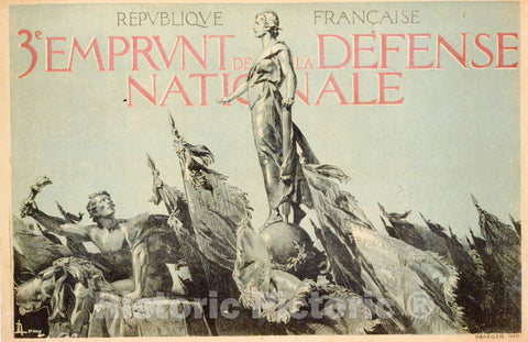 Vintage Poster -  RÃ©publique FranÃ§aise. 3e Emprunt de la DÃ©fense Nationale, Historic Wall Art