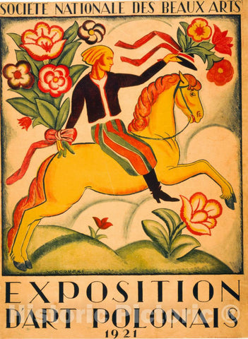 Vintage Poster -  SociÃ©tÃ© Nationale des Beaux Arts - Exposition d'art Polonais 1921 -  W. Roguski., Historic Wall Art