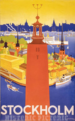 Vintage Poster -  Stockholm -  Iwar Donner 1936, Historic Wall Art