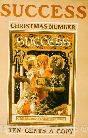 Vintage Poster -  Success, Christmas Number 1900 -  J.C. Leyendecker., Historic Wall Art