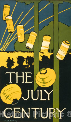 Vintage Poster -  The July Century -  Chas. H. Woodbury., Historic Wall Art